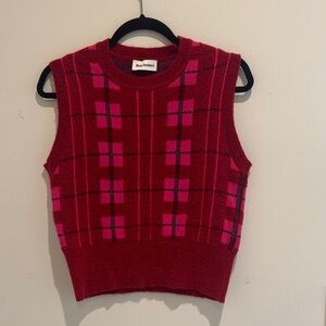 MOLLY GODDARD Red and Pink Patterned Sweater